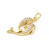 Brass Micro Pave Cubic Zirconia Pendants KK-I381-07G-01-2