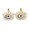 Brass Micro Pave Cubic Zirconia Pendants KK-F903-08G-01-1