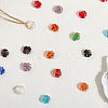 45Pcs 9 Colors Luminous Handmade Gold Foil Glass Beads Strands FOIL-PA0001-01-7