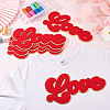 Word Love Towel Embroidery Cloth Iron on/Sew on Patches PATC-FG0001-56-4
