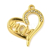 Ion Plating(IP) Real 18K Gold Plated 304 Stainless Steel Rhinestone Pendants STAS-P341-11G-01-1