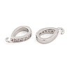 Ion Plating(IP) Brass Micro Pave Clear Cubic Zirconia Pendants KK-O146-04P-2