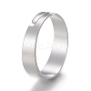 Adjustable 201 Stainless Steel Plain Band Rings STAS-P249-26A-S-1