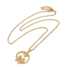 Brass Micro Pave Clear Cubic Zirconia Pendant Necklaces for Women LS-NJEW-S429-05G-02-2