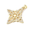 Brass Micro Pave Clear Cubic Zirconia Pendants KK-E799-06E-G-2