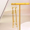 Brass Round Tassel Hoop Earrings XU1171-2-1