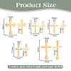 100Pcs 10 Styles Brass Pendants KK-PH0012-23A-4