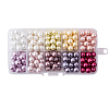 1 Box 8mm 230pcs Multicolor Glass Pearl Round Beads Tiny Satin Luster Loose Beads Assortment Mix Lot for Jewelry Making HY-PH0004-8mm-01-B-1