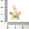 Brass Pave Clear Cubic Zirconia Pendants KK-G554-18G-3