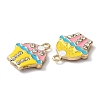 Zine Alloy Enamel Pendants ENAM-WH0065-02LG-03-2