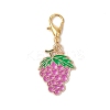 9Pcs Fruits Alloy Enamel Pendant Decorations HJEW-JM03672-4