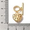Brass Micro Pave Clear Cubic Zirconia Toggle Clasps KK-N254-82G-3