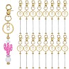 16Pcs Alloy Beadable Bar Keychain for DIY Crafts Jewelry Making KEYC-SZ0001-17PG-1