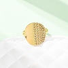 304 Stainless Steel Open Cuff Rings for Women RJEW-K309-02G-2
