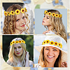 2Pcs Cloth Small Sunflowe Wreath Headband OHAR-CP0001-20A-5