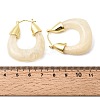 Brass Resin Hoop Earrings EJEW-P333-11D-G01-5