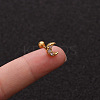 316L Surgical Stainless Steel Micro Pave Clear Cubic Zirconia Moon Cartilage Earrings WG9CD6D-14-1