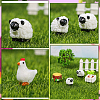 40Pcs Resin Sheep Miniature Ornaments AJEW-SP0003-30-7