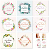 80Pcs 8 styles Paper Lip Balm Adhesive Label Stickers STIC-WH0026-019-1