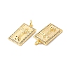 Brass Micro Pave Clear Cubic Zirconia Pendants KK-P234-09G-2