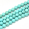 Synthetic Turquoise Beads Strands G-R003-04-1