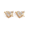 Brass Micro Pave Cubic Zirconia Beads KK-C115-16G-1