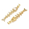 Brass Micro Pave Clear Cubic Zirconia Pendants CU-CBA280C-01G-01-2