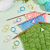 10Pcs 5 Colors Resin Cheese Pendant Locking Stitch Markers HJEW-AB00679-4