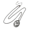 Tibetan Style Zinc Alloy Viking Pendant Necklaces NJEW-Z062-01AS-02-4