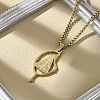 201 Stainless Steel Nossa Senhora Aparecida Virgin Pendant Box Chain Necklaces NJEW-H055-07G-2