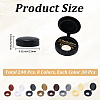 240Pcs 8 Colors PE Plastic Hinged Screw Covers CABI-CL0001-01-2