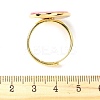 Oval Dyed Natural Shell Rings KK-P305-12G-5