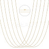 Ion Plating(IP) 304 Stainless Steel Cable Chain Necklaces PH-NJEW-E122-11G-5