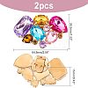 2Pcs Detachable Glass Rhinestone Shoe Decoration AJEW-FG0002-04-2
