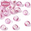 20Pcs Handmade Silver Foil Glass Lampwork Beads LAMP-YW0001-77-1