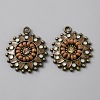 Alloy Enamel Pendants PALLOY-CJC0006-14AB-1
