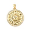 Brass Micro Pave Cubic Zirconia Pendants KK-D426-22B-G-1