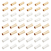 48Pcs 4 Style Brass Tube Beads KK-BC0012-92-1