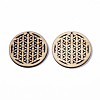 Undyed Natural Wooden Pendant WOOD-T028-17-2