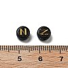 Plating Opaque Acrylic Beads OACR-R005-03N-3