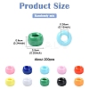 200Pcs 10 Colors Opaque Plastic Beads KY-YW0001-86-3