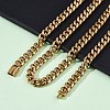 8MM 304 Stainless Steel Cuban Link Chain Necklaces for Unisex NJEW-K295-02A-G-3