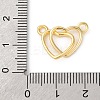 Brass Interlocking Heart Connector Charms LS-KK-V016-10G-3