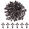 50Pcs Cross Wood Pendants PALLOY-FH00175-1