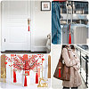3Pcs 3 Styles Spring Festival Brass Gourd & Polyester Tassels Pendant Decorations HJEW-CA0001-71-7