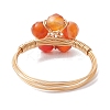 4Pcs 4 Style Natural Mixed Gemstone Star Finger Rings RJEW-TA00086-5