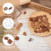 22Pairs 11 Style Walnut Wood Stud Earring Findings MAK-FW0001-01-4