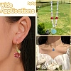 10Pcs 10 Colors Glass Seed Beaded Fruit Charms PALLOY-YW00080-6