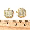 Brass Micro Pave Cubic Zirconia Charms KK-C086-11G-3