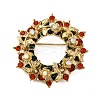 Rhinestone Alloy Brooches JEWB-M047-02G-06-1